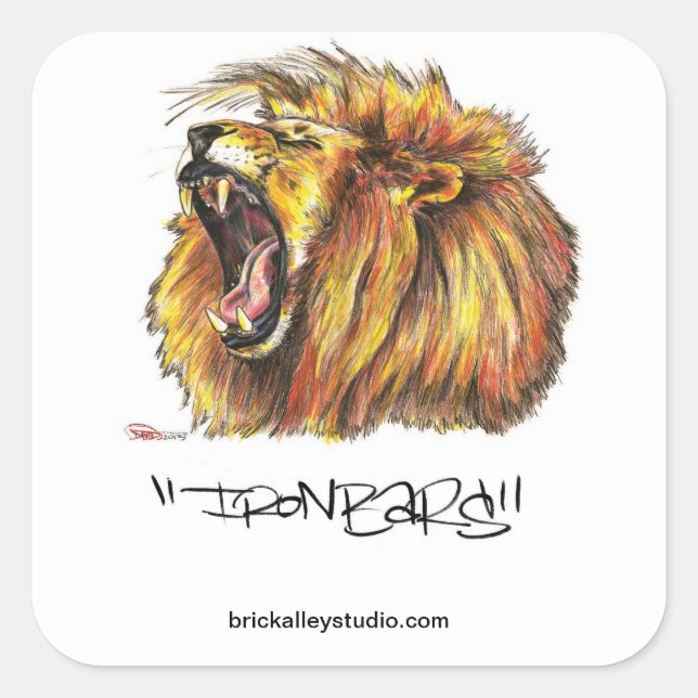 Quadrado Adesivo do Brick Beco Studio (Frente)