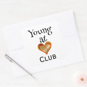 Quadrado Adesivo do Clube Jovem de Coração
