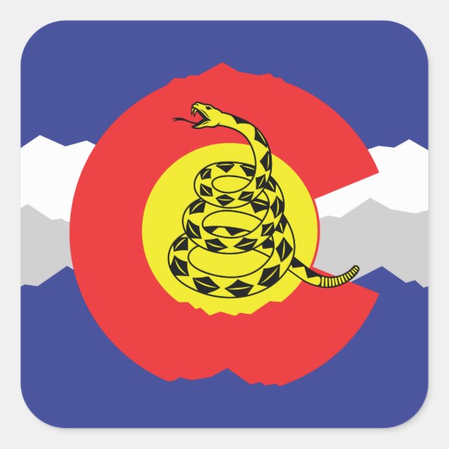 Quadrado Adesivo do Colorado (Frente)