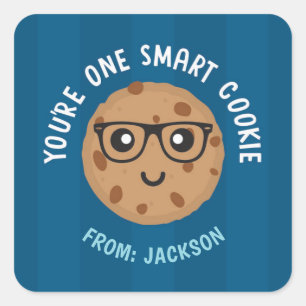Quadrado Adesivo do Dia dos Namorados One Smart Cookie