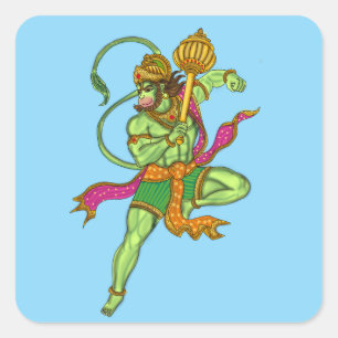 Quadrado Adesivo do Hanuman Voador