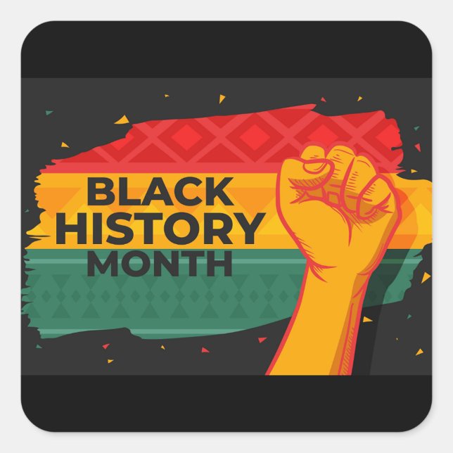 Quadrado Adesivo do Histórico Negro (Criador carregado)
