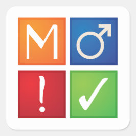 Quadrado adesivo do ícone do crachá ao3