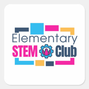 Quadrado Adesivo do logotipo do STEM Club elementar