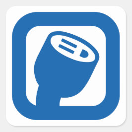 Quadrado Adesivo do logotipo PlugShare