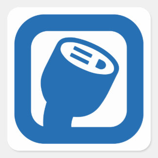 Quadrado Adesivo do logotipo PlugShare