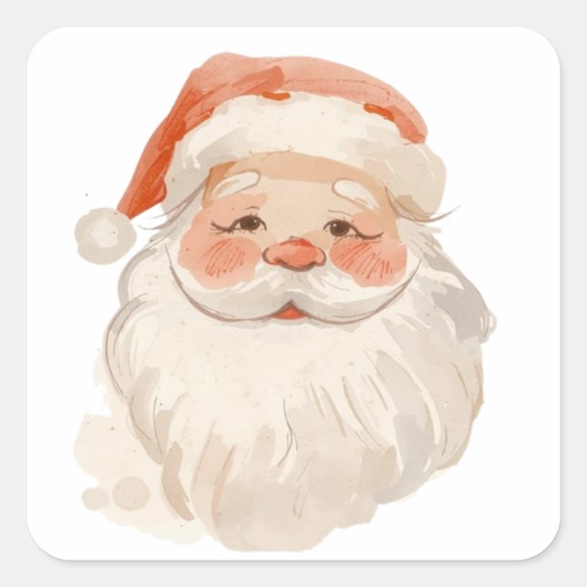 Quadrado Adesivo do Papai Noel  (Frente)