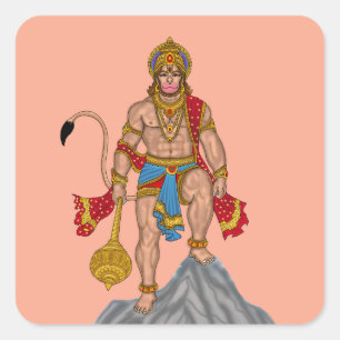 Quadrado Adesivo do Senhor Hanuman