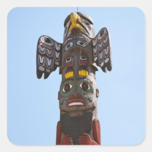 Quadrado Adesivo do Totem Pole