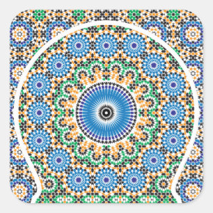 Quadrado Adesivo em estilo marroquino