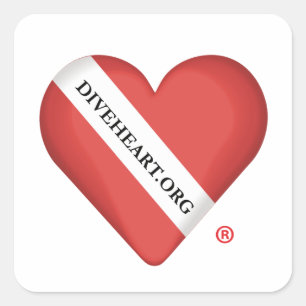 Quadrado Adesivo em quadrinhos de coração