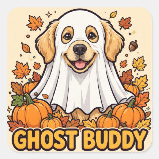 Quadrado Adesivo Fantasma Amigo — Fantasia de Fantasma em G
