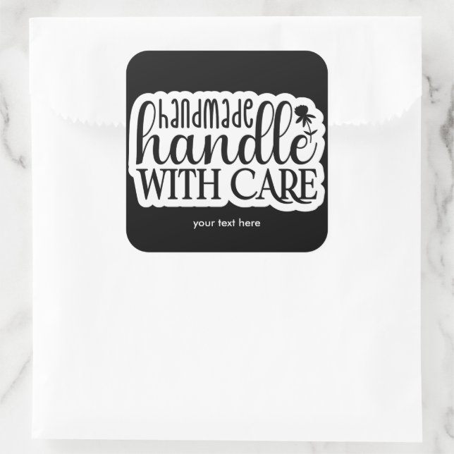 Quadrado Adesivo feito à mão (Bolsa)