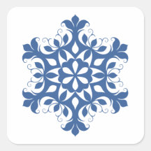 Adesivo Floco de Neve Azul