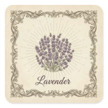 Adesivo Floral de Lavanda