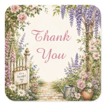 Adesivo Floral Personalizado de Jardim de Cottage