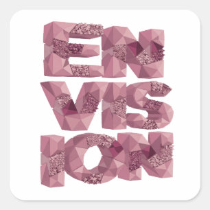 Quadrado Adesivo Gráfico ENVISION Rosa Brilhante