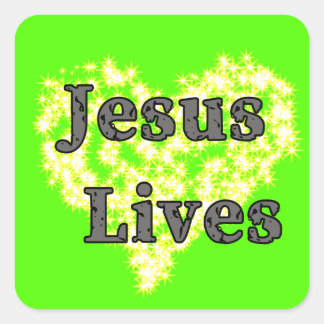 Quadrado Adesivo Jesus Vive