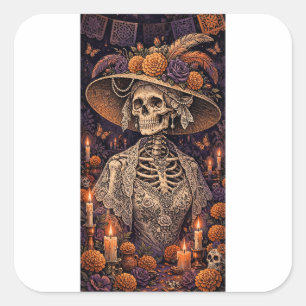 Quadrado Adesivo La Catrina