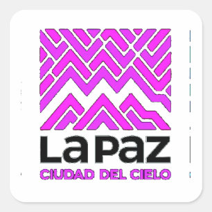 Quadrado Adesivo La Paz ciudad del cielo