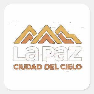 Quadrado Adesivo La Paz ciudad del cielo