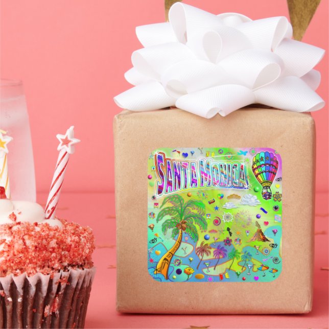 Quadrado Adesivo Melodia Atemporal de Santa Mônica (Festa)