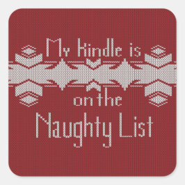 Quadrado Adesivo Meu Kindle Está na Lista de Travessos