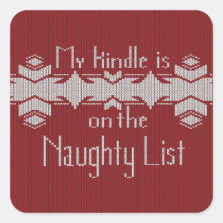 Quadrado Adesivo Meu Kindle Está na Lista de Travessos