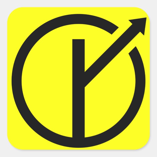 Quadrado Adesivo MGTOW - Homem que segue o próprio caminho (Frente)