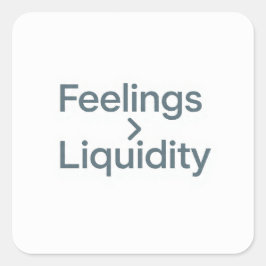 Quadrado Adesivo Minimalista de Sentimentos para Liquidez