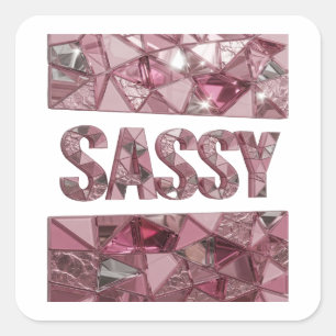 Quadrado Adesivo Motivo Rosa Luxo SASSY