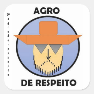 Quadrado Adesivo Oficial Agro de Respeito