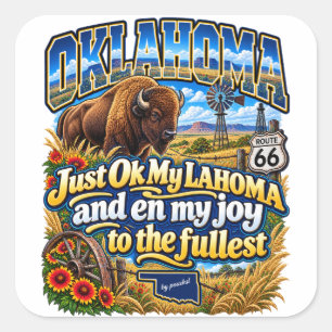 Quadrado adesivo Oklahoma