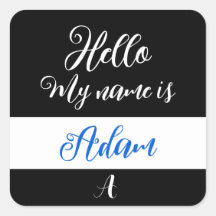 Adesivo Olá "Olá Meu Nome é"