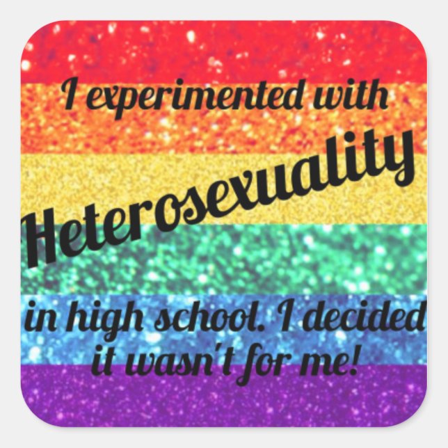 Quadrado adesivo orgulho gay (Frente)