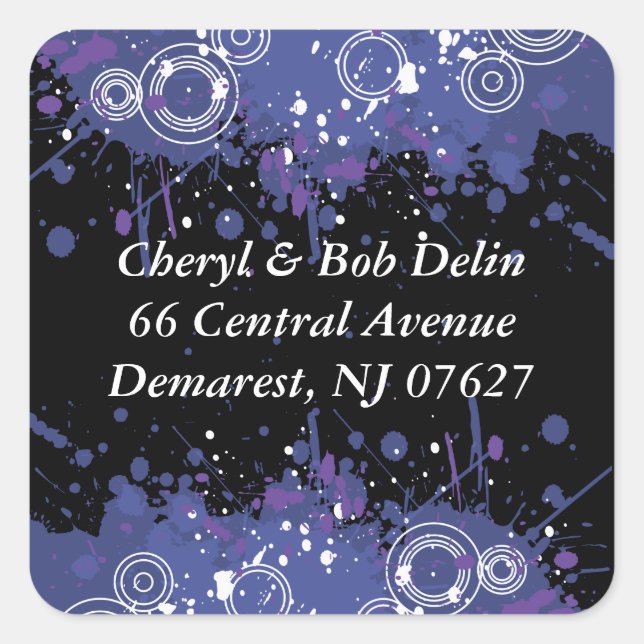 Quadrado adesivo para envelope RSVP (Frente)