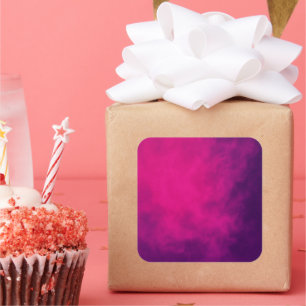 Quadrado Adesivo Personalizado com Gradiente Rosa Neon