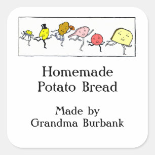 Quadrado Adesivo Personalizado de Banking ou Canning do Com