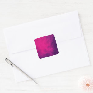 Quadrado Adesivo Personalizado Fumaça Rosa Neon