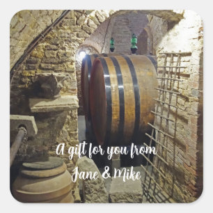 Quadrado Adesivo Personalizado para Adega de Vinho