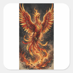 Quadrado Adesivo Phoenix Rise