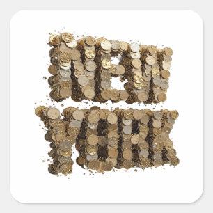 Quadrado Adesivo Presente Radiant Gold NEW YORK