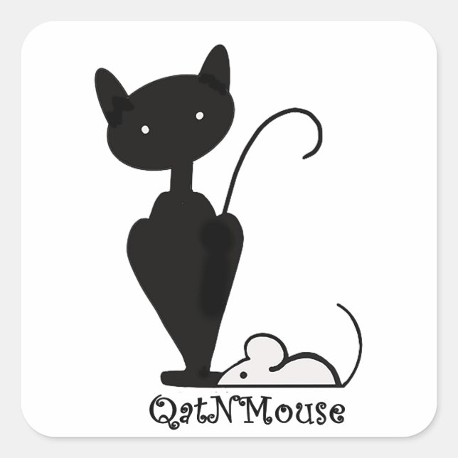 Quadrado Adesivo QatNMouse (Frente)