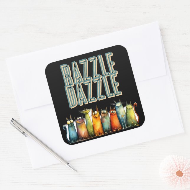 Quadrado Adesivo Razzle Dazzle (Envelope)