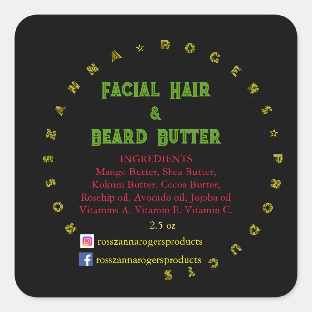 Quadrado Adesivo redondo (Frente)