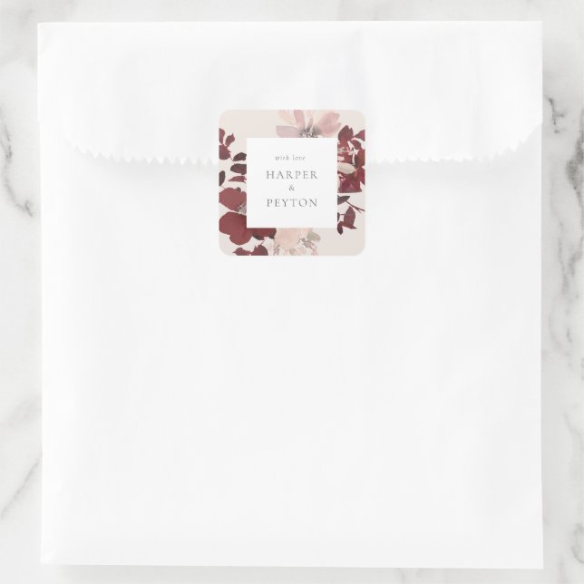 Quadrado Adesivo redondo clássico (Bolsa)