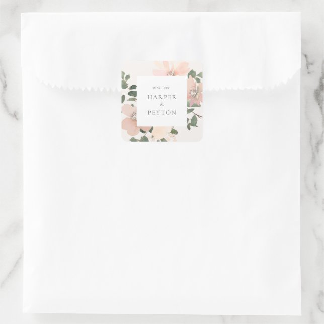 Quadrado Adesivo redondo clássico (Bolsa)