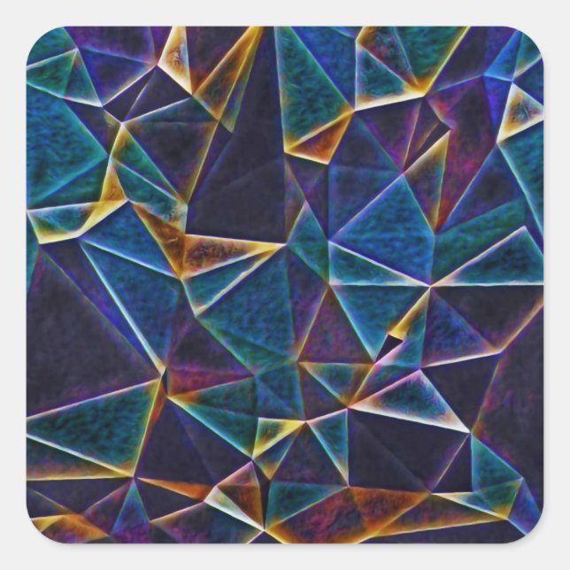 Quadrado Adesivo redondo clássico de bolhas quebradas (Frente)