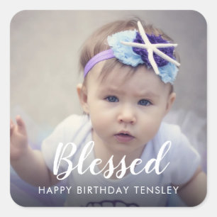 Quadrado Adesivo redondo clássico de fotografia personaliza