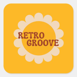 Quadrado Adesivo Retro Groove